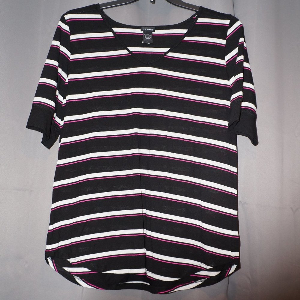 Torrid Striped Casual Tee